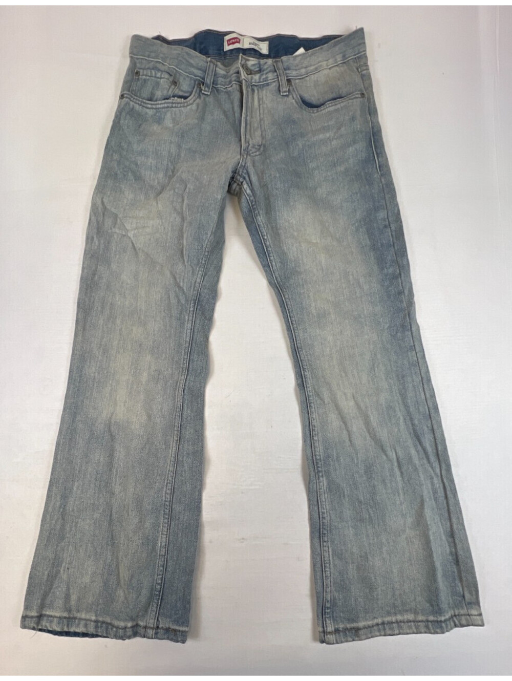 Levi's Boys 12 Husky 32x27 527 Boot Cut Light Wash Denim Jeans